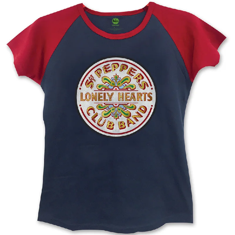 The Beatles Ladies Fashion T-Shirt: Sgt Pepper (Skinny Fit) Welt Pockets Slit Pockets Flap Pockets