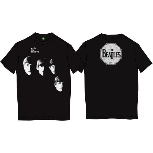 The Beatles Unisex Premium T-Shirt: With The Beatles (Back Print) Beaded Sequined Faux Fur