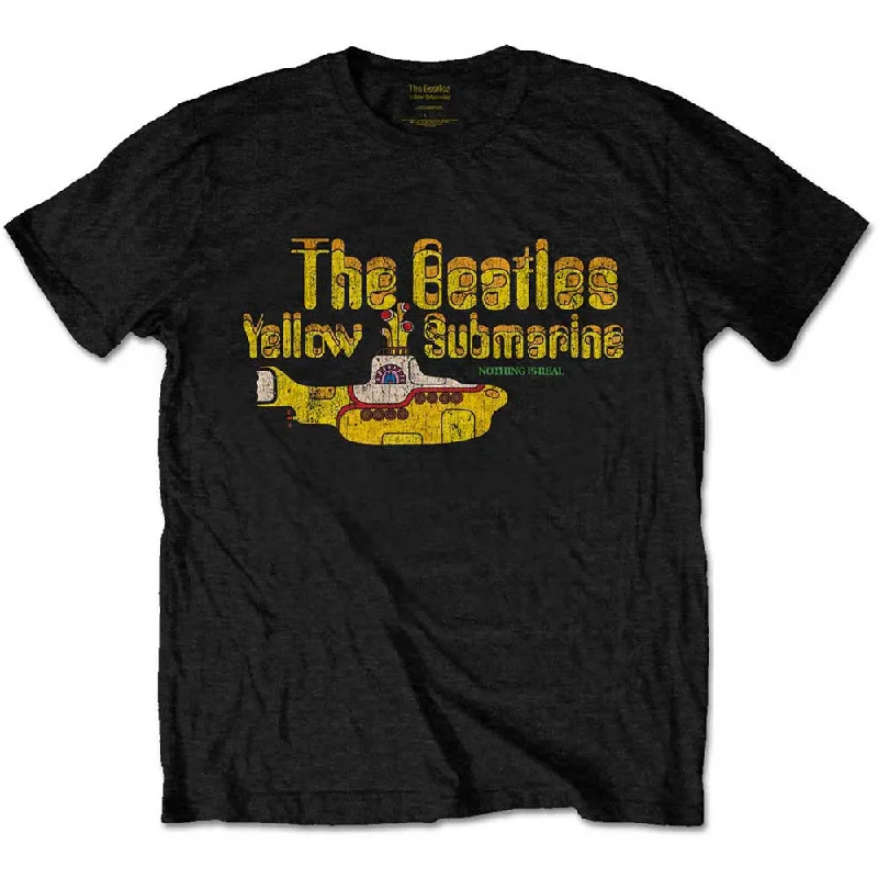 The Beatles | Official Band T-Shirt | Nothing Is Real Yellow Submarine Chenille Blend Fleece Blend Nylon Blend