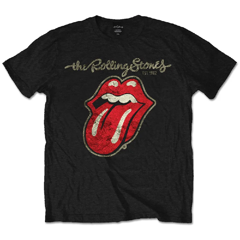 The Rolling Stones | Official Band T-Shirt | Plastered Tongue Iron Safe Non-Iron Wrinkle Free
