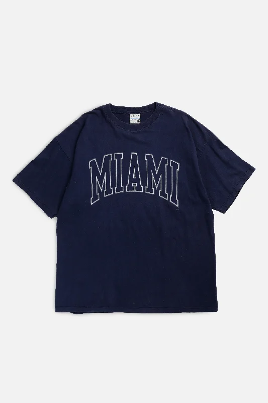 Vintage Miami Tee - XL Print Jacquard Patchwork