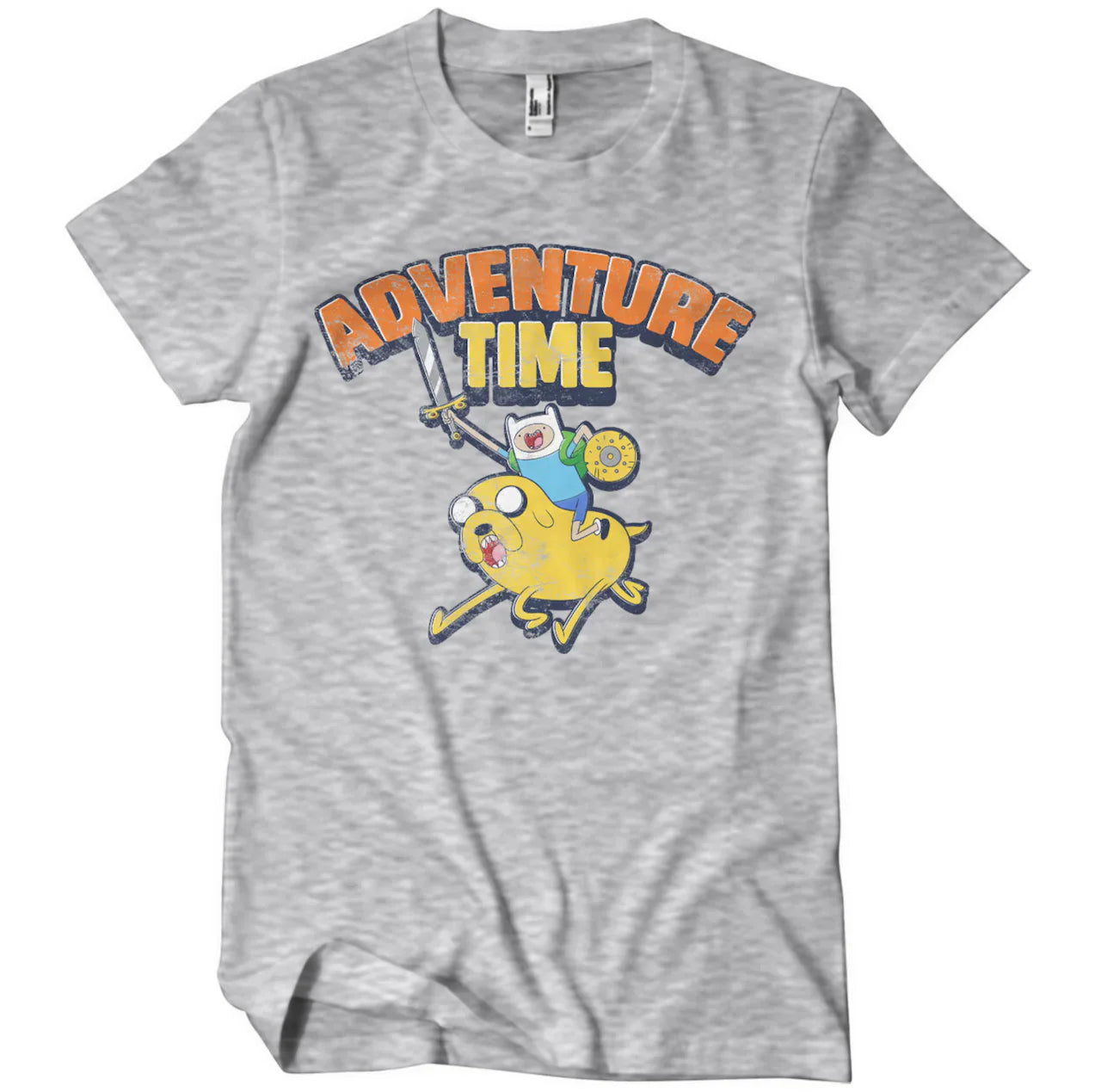 Adventure Time | Official Band T-Shirt | Classic (grey) Graphic Embroidered Appliqued