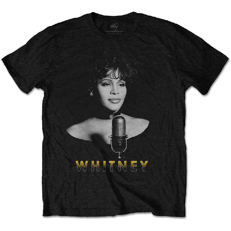 Whitney Houston | Official Band T-Shirt | & White Photo V-Neck T-Shirt Long Sleeve Cotton Whitney Houston | Official Band T-Shirt | & White Photo V-Neck T-Shirt Long Sleeve Cotton