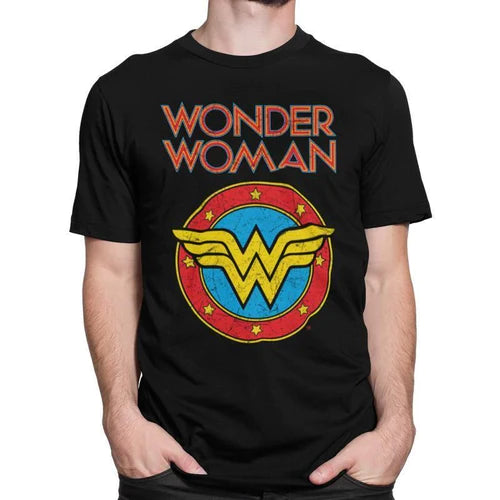 Wonder Woman Vintage Logo Unisex T-Shirt 84 WW84 Adult Graphic Embroidered Appliqued Wonder Woman Vintage Logo Unisex T-Shirt 84 WW84 Adult Graphic Embroidered Appliqued