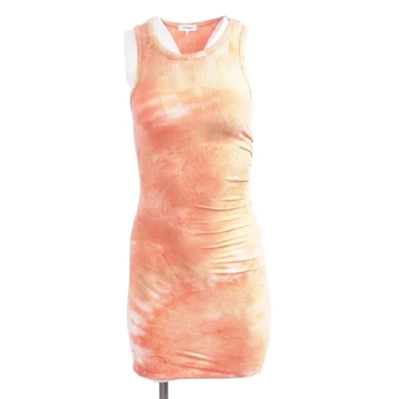 Peach Tie Dye Mini Dress Cozy T-Shirt Mini Dress