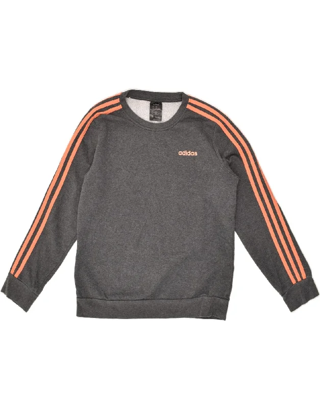ADIDAS Womens Sweatshirt Jumper UK 12/14 Medium Grey Polyester Hoodie with Slit Hem Functional Movement ADIDAS Womens Sweatshirt Jumper UK 12/14 Medium Grey Polyester Hoodie with Slit Hem Functional Movement