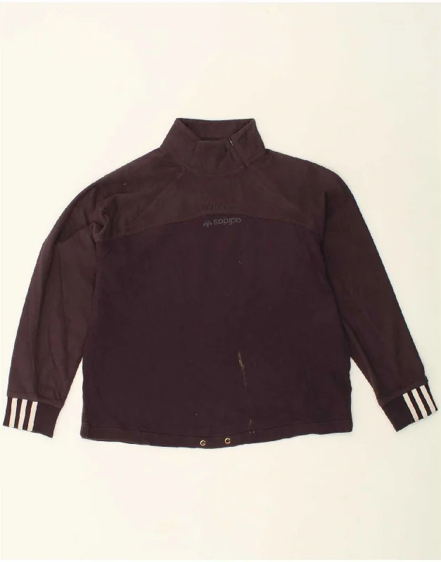 ADIDAS Womens Zip Neck Sweatshirt Jumper UK 8 Small Purple Cotton Hoodie with Ribbed Hem Stretchable Secure ADIDAS Womens Zip Neck Sweatshirt Jumper UK 8 Small Purple Cotton Hoodie with Ribbed Hem Stretchable Secure