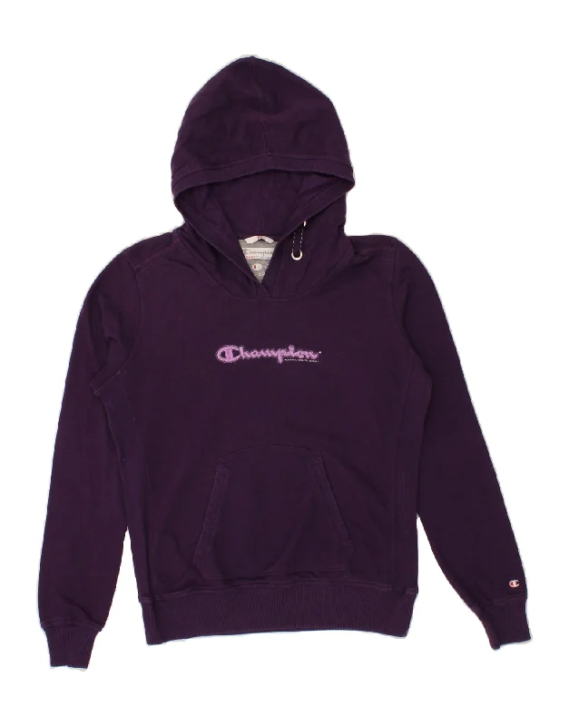 CHAMPION Womens Heritage Classics Graphic Hoodie Jumper UK 18 XL Purple Hoodie with Hidden Zipper Minimalist Clean CHAMPION Womens Heritage Classics Graphic Hoodie Jumper UK 18 XL Purple Hoodie with Hidden Zipper Minimalist Clean