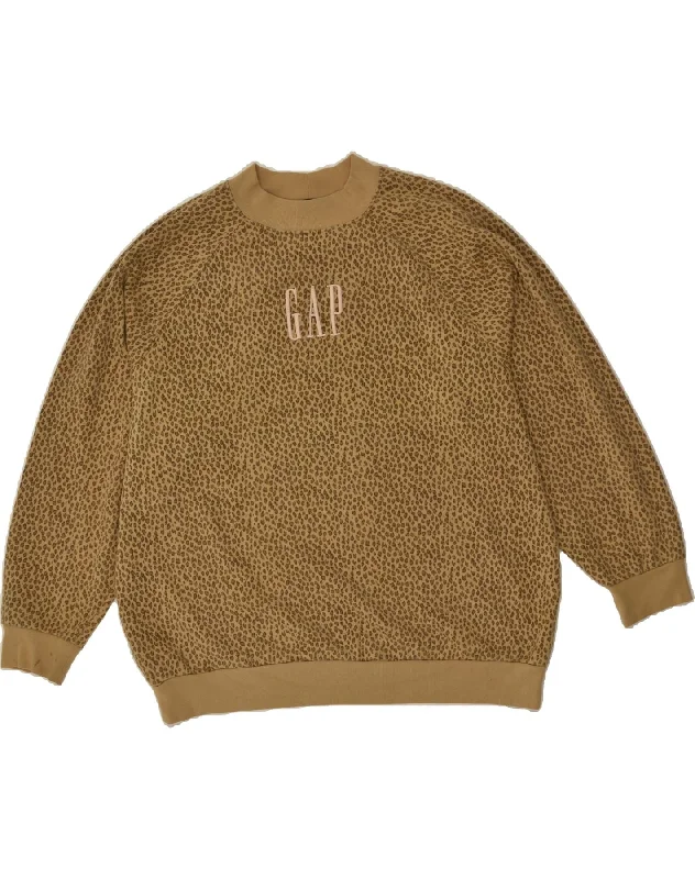 GAP Womens Graphic Oversized Sweatshirt Jumper UK 10 Small Beige Cotton Hoodie Fleece Lining Warmth GAP Womens Graphic Oversized Sweatshirt Jumper UK 10 Small Beige Cotton Hoodie Fleece Lining Warmth