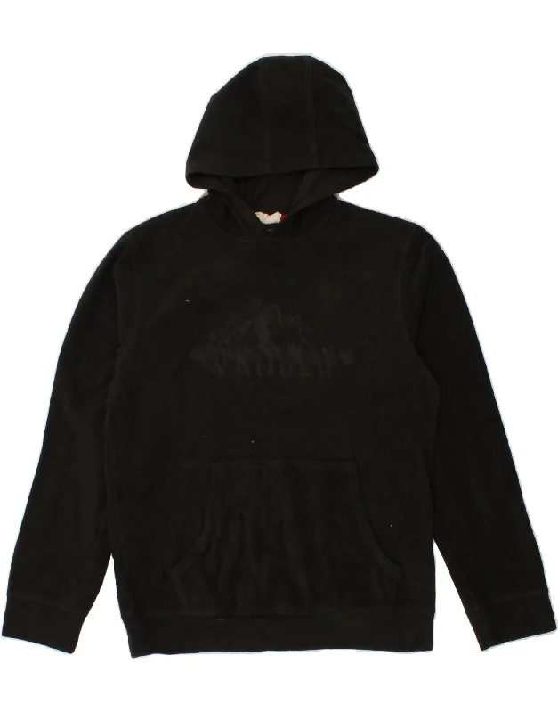 MOUNTAIN WAREHOUSE Womens Graphic Hooded Fleece Jumper UK 14 Medium Black Hoodie with Snap Buttons Easy Quick MOUNTAIN WAREHOUSE Womens Graphic Hooded Fleece Jumper UK 14 Medium Black Hoodie with Snap Buttons Easy Quick
