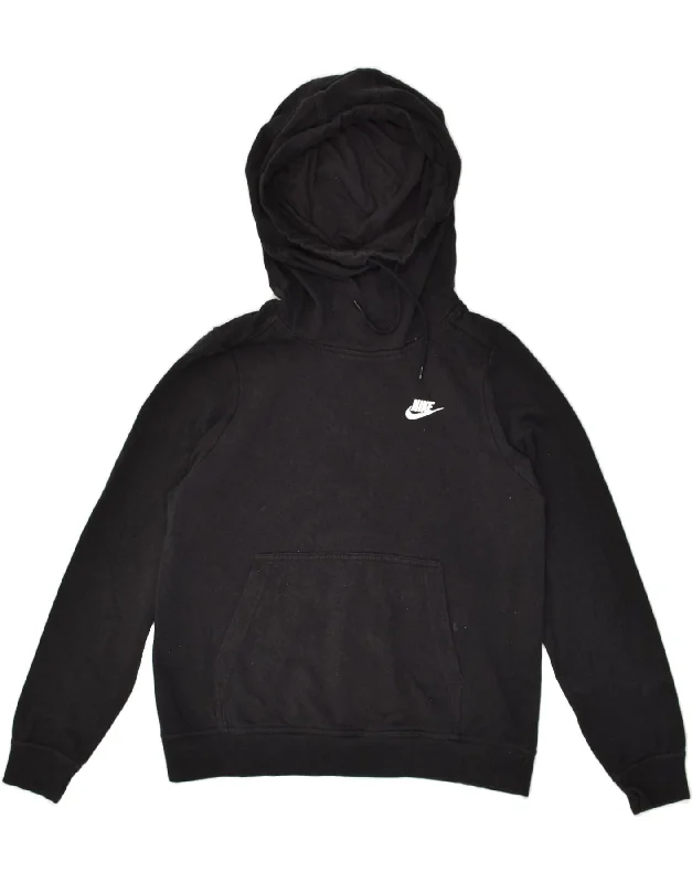 NIKE Womens Hoodie Jumper UK 14 Medium Black Hoodie with Full-Zip Functional Layering NIKE Womens Hoodie Jumper UK 14 Medium Black Hoodie with Full-Zip Functional Layering