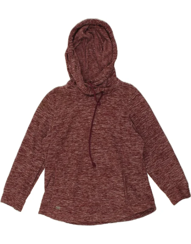 REGATTA Womens Hooded Fleece Jumper UK 18 XL Burgundy Polyester Hoodie with Double Zipper Versatile Adjustable REGATTA Womens Hooded Fleece Jumper UK 18 XL Burgundy Polyester Hoodie with Double Zipper Versatile Adjustable