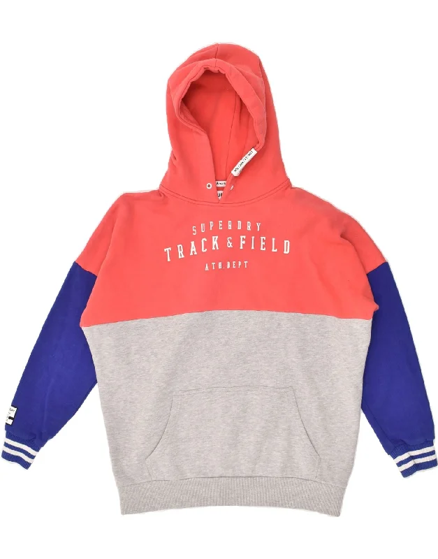 SUPERDRY Womens Graphic Oversized Hoodie Jumper UK 12 Medium Multicoloured Hoodie with Drop Shoulder Relaxed Streetwear SUPERDRY Womens Graphic Oversized Hoodie Jumper UK 12 Medium Multicoloured Hoodie with Drop Shoulder Relaxed Streetwear