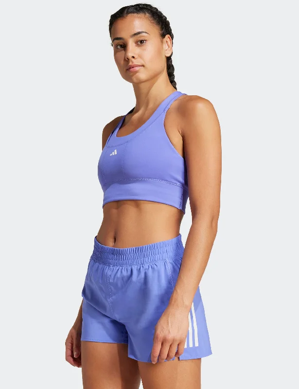 Run Pocket Medium-Support Bra - Semi Cobalt Blue Soft Cotton Bra