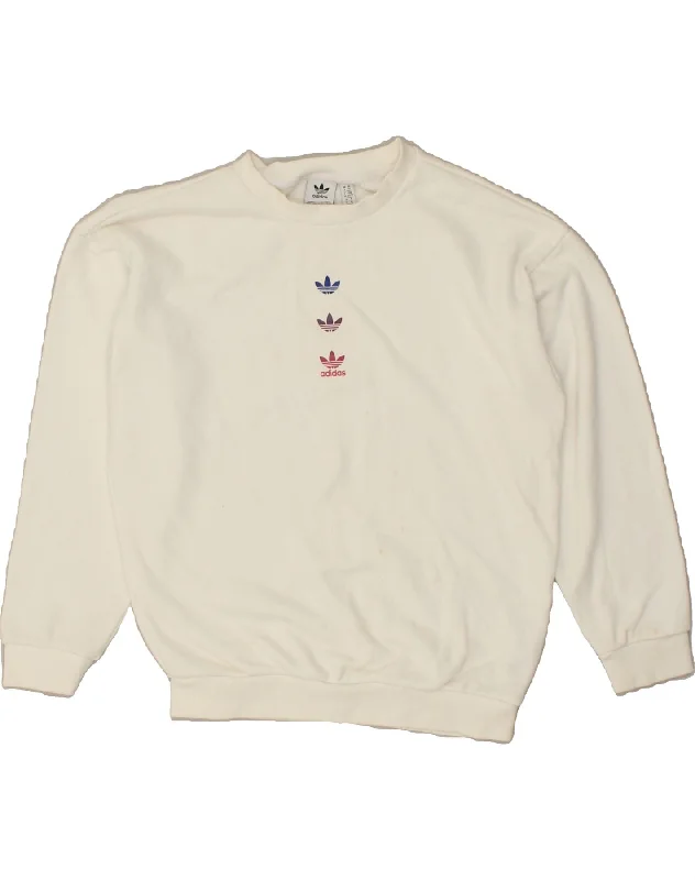 ADIDAS Womens Sweatshirt Jumper UK 6 XS White Cotton Hoodie with Full-Zip Functional Layering ADIDAS Womens Sweatshirt Jumper UK 6 XS White Cotton Hoodie with Full-Zip Functional Layering