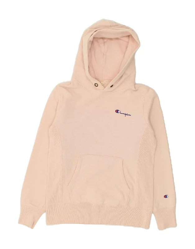 CHAMPION Womens Hoodie Jumper UK 16 Large Pink Cotton Hoodie with Zipper Versatile Modern CHAMPION Womens Hoodie Jumper UK 16 Large Pink Cotton Hoodie with Zipper Versatile Modern