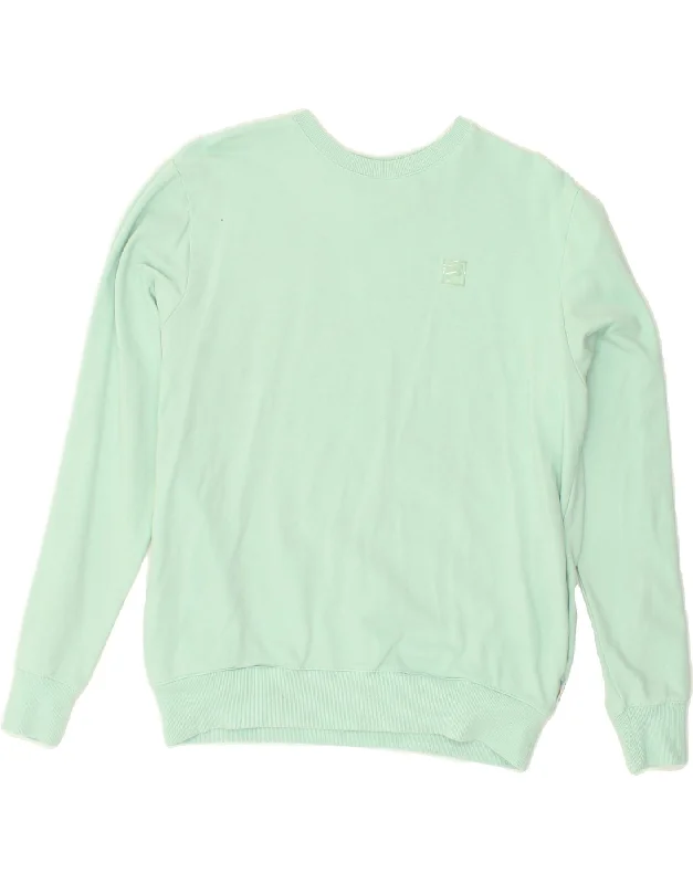 FILA Womens Sweatshirt Jumper UK 14 Medium Turquoise Cotton Hooded Sweatshirt Casual Wear Street Style FILA Womens Sweatshirt Jumper UK 14 Medium Turquoise Cotton Hooded Sweatshirt Casual Wear Street Style