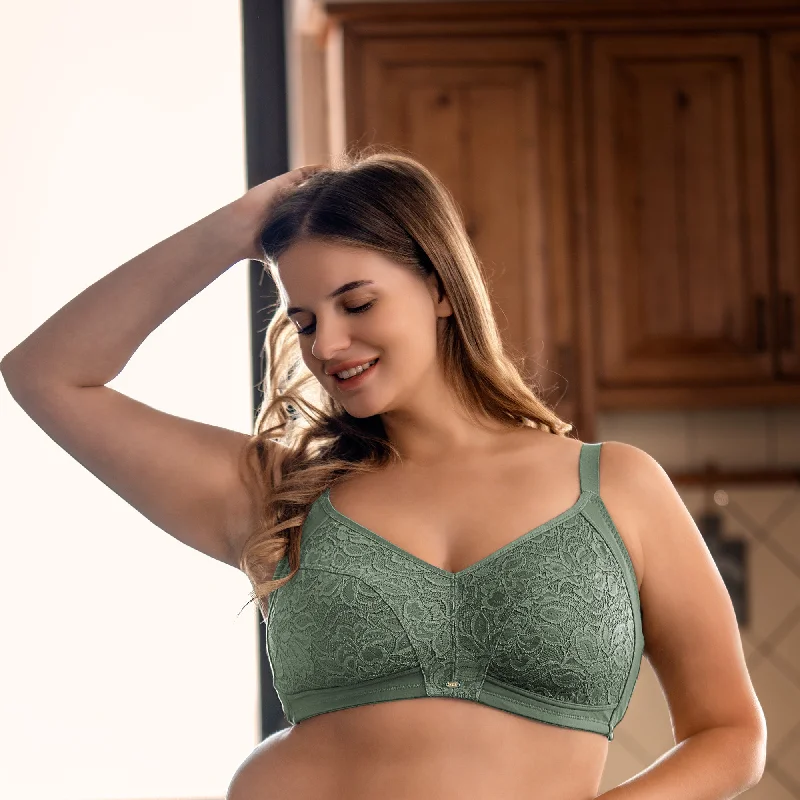 Full Coverage Non Padded Non Wired Lacy Bra-FB-709 Chic Lace Bra