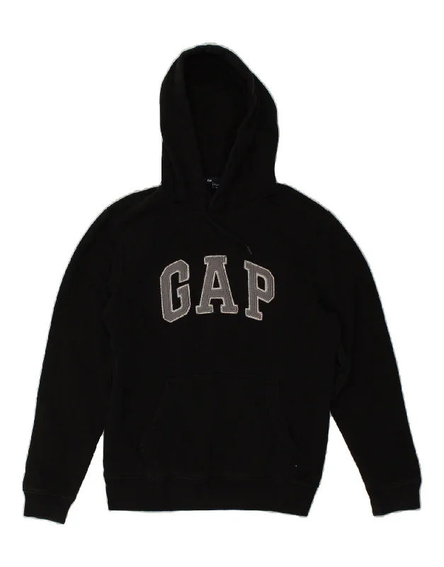 GAP Womens Graphic Hoodie Jumper UK 6 XS Black Cotton Hoodie with Toggle Buttons Decorative Unique GAP Womens Graphic Hoodie Jumper UK 6 XS Black Cotton Hoodie with Toggle Buttons Decorative Unique