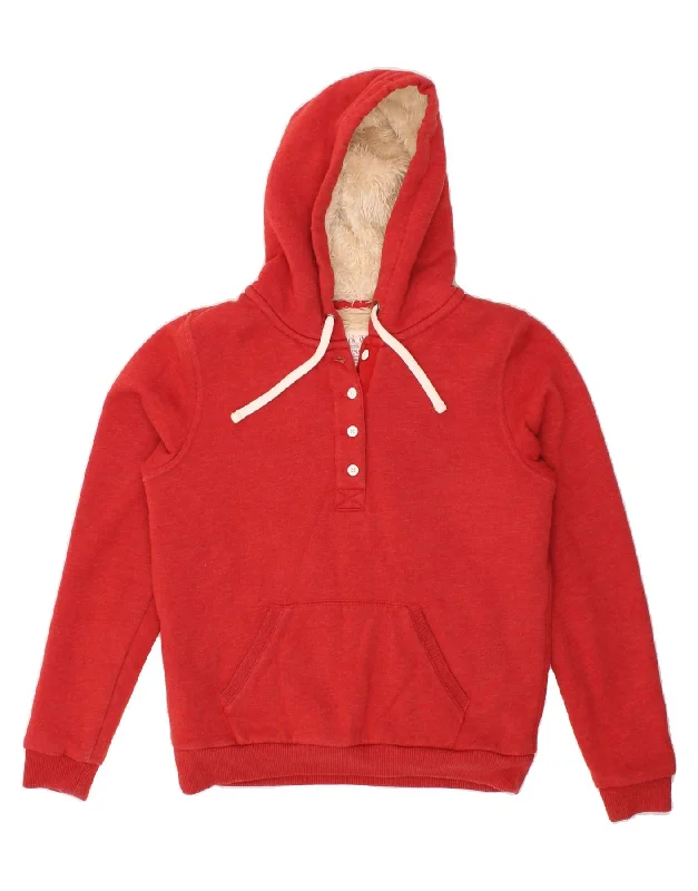 JACK WILLS Womens Graphic Hoodie Jumper UK 12 Medium Red Cotton Hoodie with Relaxed Fit Easy Casual JACK WILLS Womens Graphic Hoodie Jumper UK 12 Medium Red Cotton Hoodie with Relaxed Fit Easy Casual