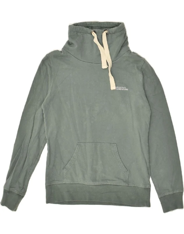 MOUNTAIN WAREHOUSE Womens Roll Neck Sweatshirt Jumper UK 10 Small Green Hoodie Dress Longline Feminine MOUNTAIN WAREHOUSE Womens Roll Neck Sweatshirt Jumper UK 10 Small Green Hoodie Dress Longline Feminine