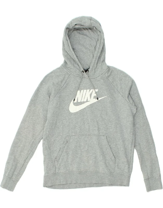 NIKE Womens Graphic Hoodie Jumper UK 14 Medium Grey Flecked Cotton Hoodie with Crew Neck Simple Timeless NIKE Womens Graphic Hoodie Jumper UK 14 Medium Grey Flecked Cotton Hoodie with Crew Neck Simple Timeless