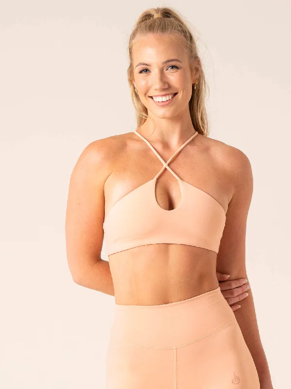 Unstoppable Sports Bra - Peach Sports Support Bra