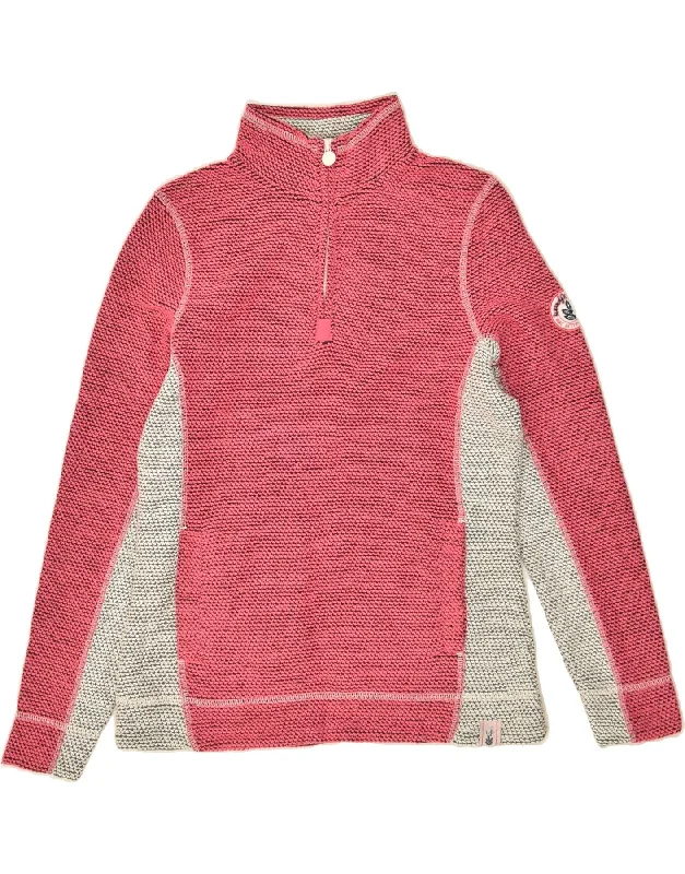 WEIRD FISH Womens Zip Neck Sweatshirt Jumper UK 10 Small Pink Colourblock Hoodie with Oversized Fit Loose Comfortable WEIRD FISH Womens Zip Neck Sweatshirt Jumper UK 10 Small Pink Colourblock Hoodie with Oversized Fit Loose Comfortable