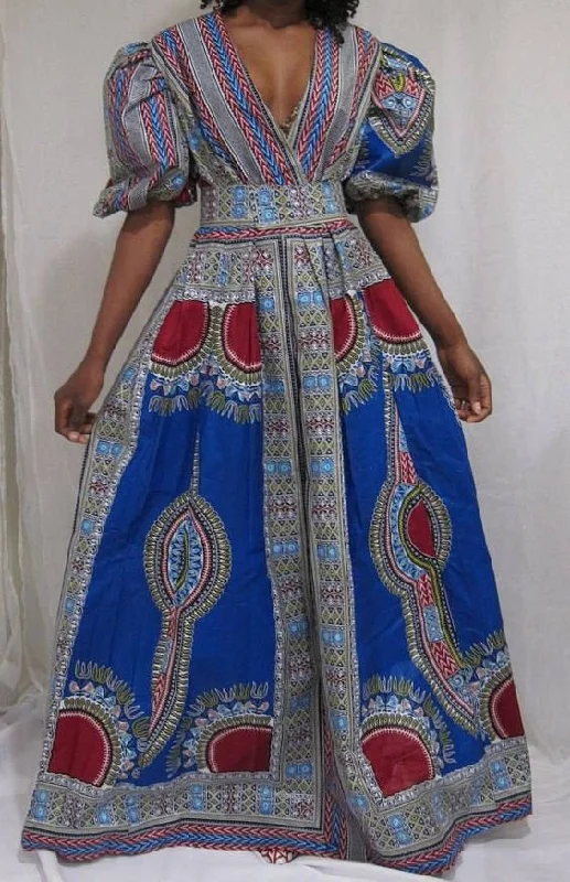 African Dashiki Dress For Women| African Women's Clothing| Maxi Dress| Puff Sleeve Dress| Wedding Guest Clothing| Black Stars Handmade Cozy Ruffle Sleeve Maxi Dress African Dashiki Dress For Women| African Women's Clothing| Maxi Dress| Puff Sleeve Dress| Wedding Guest Clothing| Black Stars Handmade Cozy Ruffle Sleeve Maxi Dress