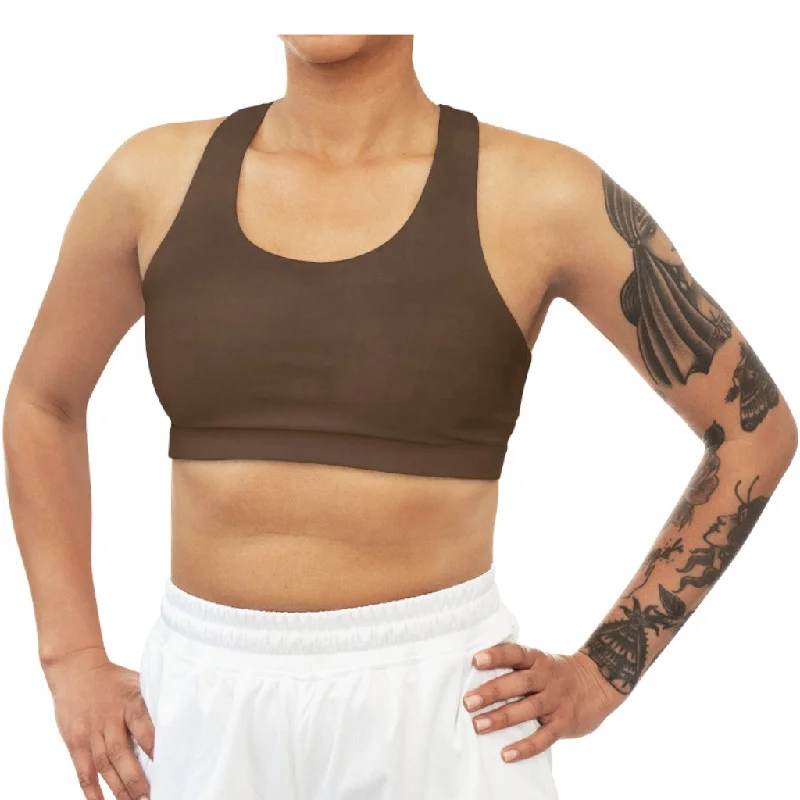 Autumn Brown Seamless Sports Bra Breathable Comfort Bra