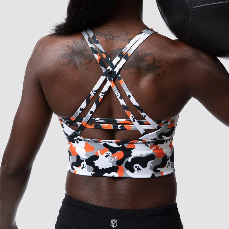 Halloween Crossfire Sports Bra (Frightened Fatigue) Elegant Cotton Bra