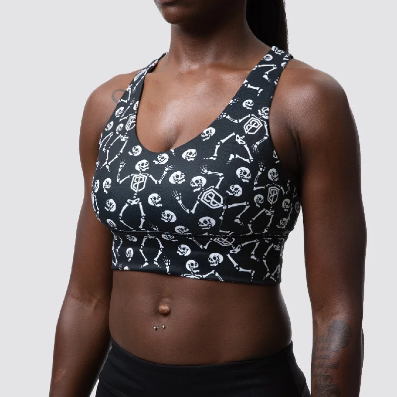 Halloween X-Factor Sports Bra (Bad To The Bone) Feminine Lace Bra