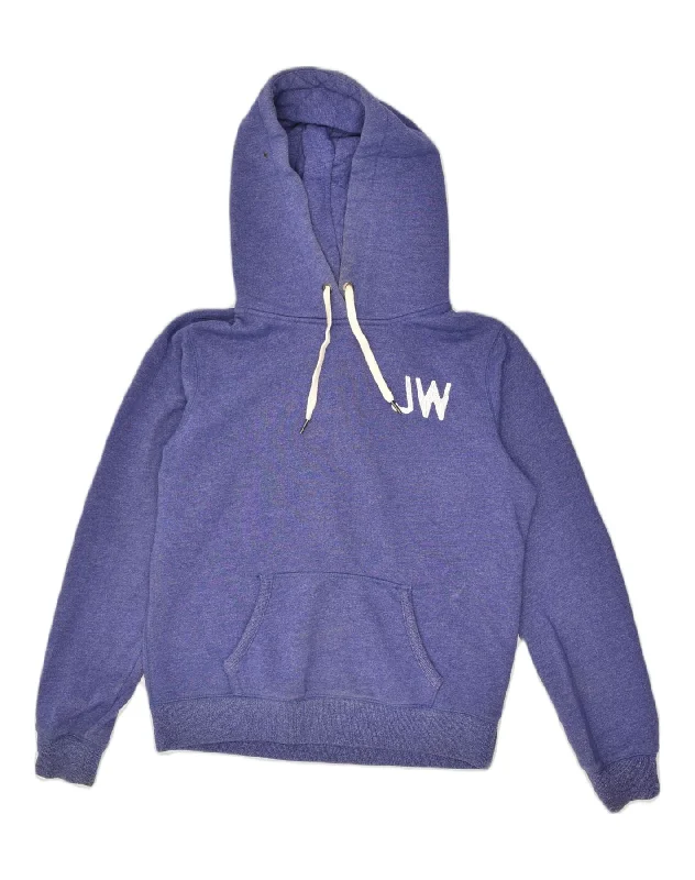 JACK WILLS Womens Graphic Hoodie Jumper UK 14 Large Purple Cotton Hoodie Dress Longline Feminine