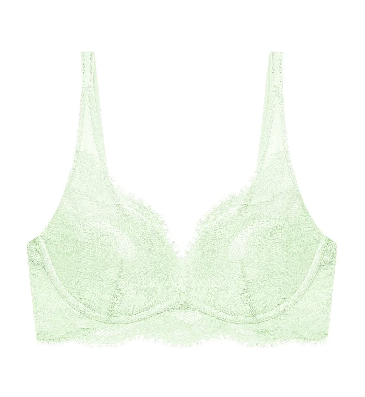 LOVE LACE NON-WIRED PUSH UP BRA Stretchy Wireless Bra