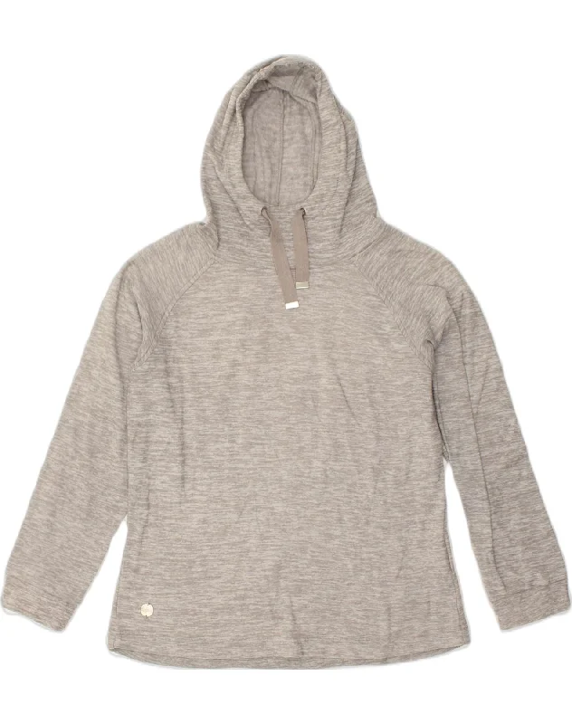 REGATTA Womens Hoodie Jumper UK 16 Large Grey Polyester Hoodie with Drawcord Adjustable Secure