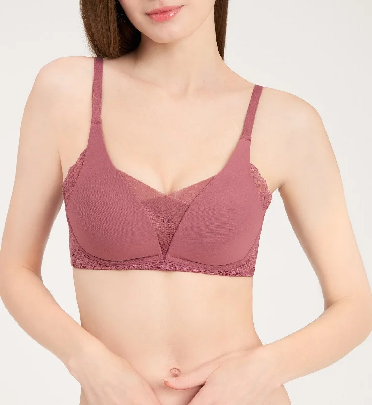 SHAPE SMART NON-WIRED PADDED BRA Elegant Lace Bralette