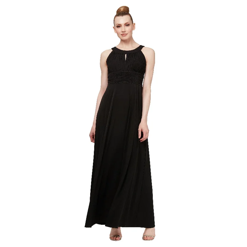 SL Fashions 9134139 Long Formal Pleated Maxi Dress Comfortable Maxi Dress with Slits SL Fashions 9134139 Long Formal Pleated Maxi Dress Comfortable Maxi Dress with Slits