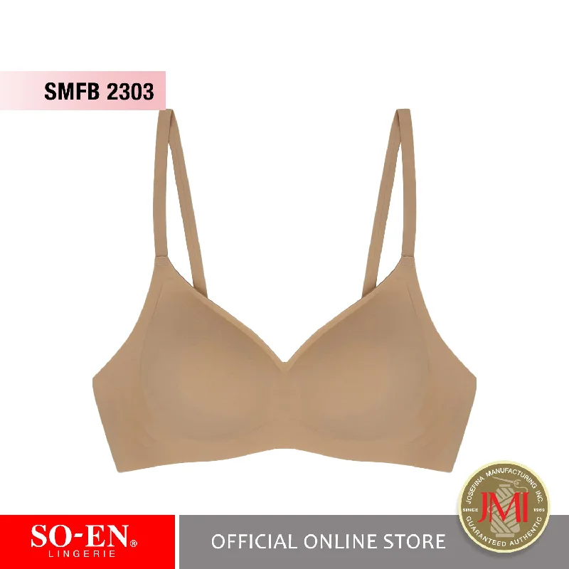 SO-EN Amanda Seamless Bonded Full Comfort Bra Wireless Lace Bra