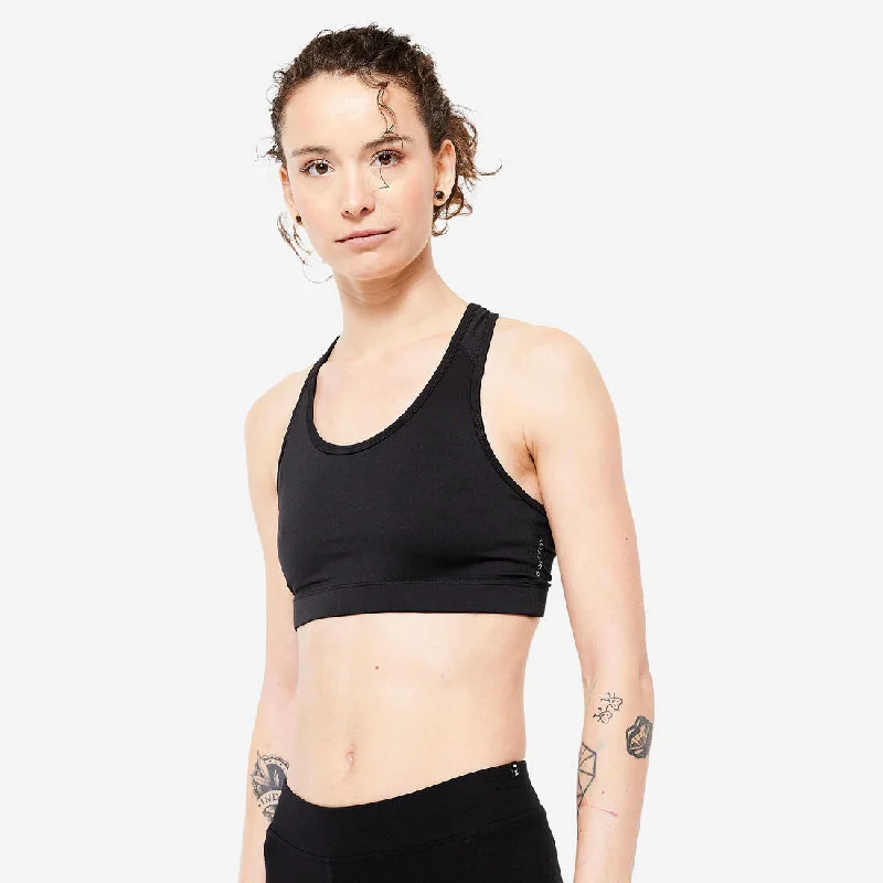 Women's Light Support Racer Back Sports Bra Soft Mesh Bra