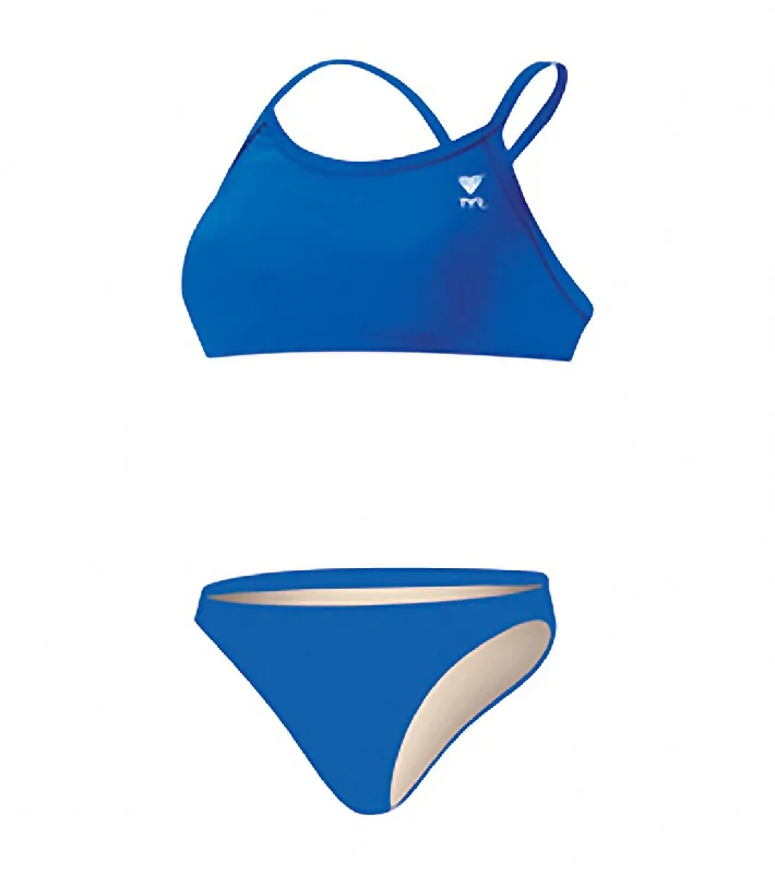 TYR Solid Durafast One Diamondback Workout Bikini Swimsuit Set Royal Ruched Swimwear Set TYR Solid Durafast One Diamondback Workout Bikini Swimsuit Set Royal Ruched Swimwear Set