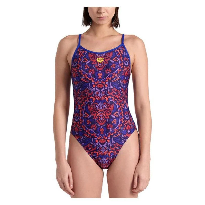 W Arabesque Swimsuit Lace Back Trendy Swimwear Set