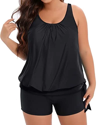 Women Plus Size Two Piece Tankini Swimsuit Tummy Control Bathing Suits Vibrant Bikini Bottoms Women Plus Size Two Piece Tankini Swimsuit Tummy Control Bathing Suits Vibrant Bikini Bottoms