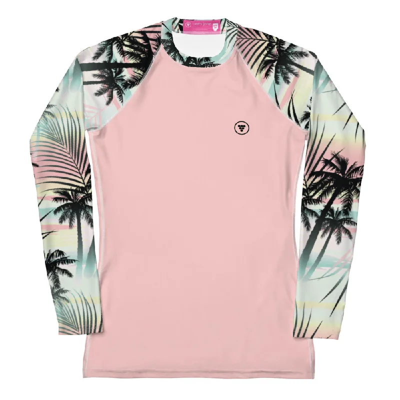 Women's Long Sleeve UPF 50 Rash Guard Swim Shirt - Island Escape Vibrant Bikini Design Women's Long Sleeve UPF 50 Rash Guard Swim Shirt - Island Escape Vibrant Bikini Design