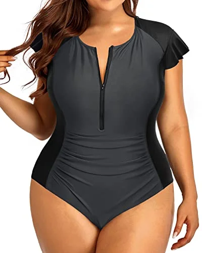 Women's Plus Size Tummy Control Bathing Suits Cap Sleeves One Piece Swimsuit Push-Up Bikini Bottoms Women's Plus Size Tummy Control Bathing Suits Cap Sleeves One Piece Swimsuit Push-Up Bikini Bottoms