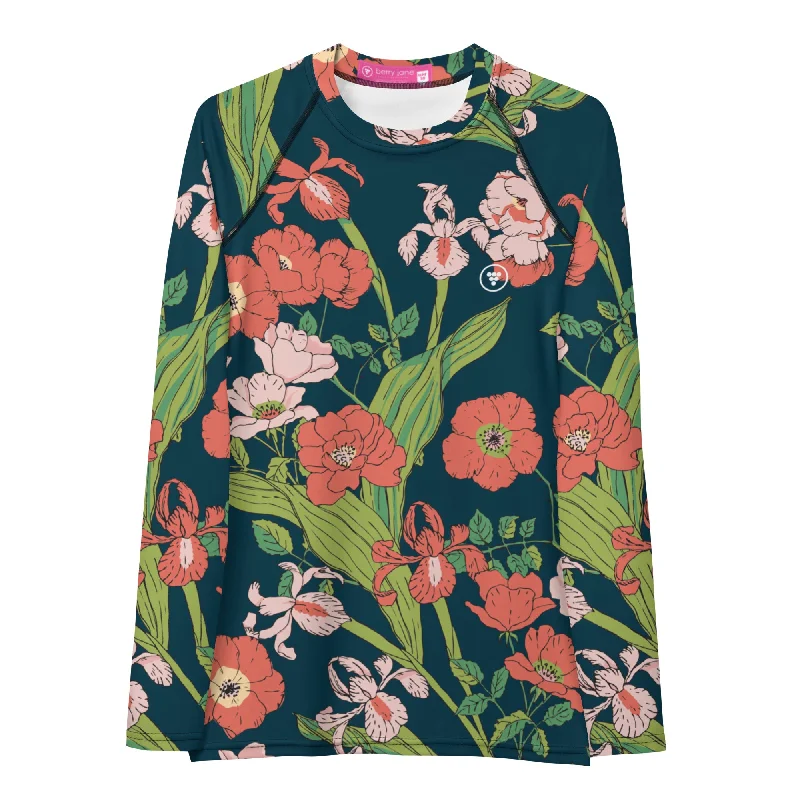 Women's Plus Size UPF 50 Rash Guard Swim Shirt | Seychelles Floral High-Waisted Swim Bottoms Women's Plus Size UPF 50 Rash Guard Swim Shirt | Seychelles Floral High-Waisted Swim Bottoms