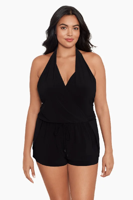 Plus Size Bianca One Piece Romper Swimsuit Flirty Ruffle Swimsuit