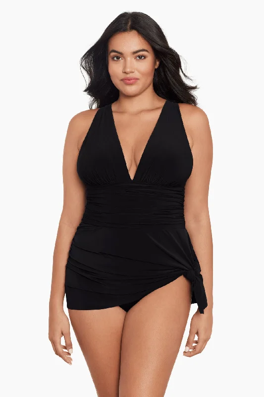 Plus Size Celine Swim Dress Timeless Black Bikini