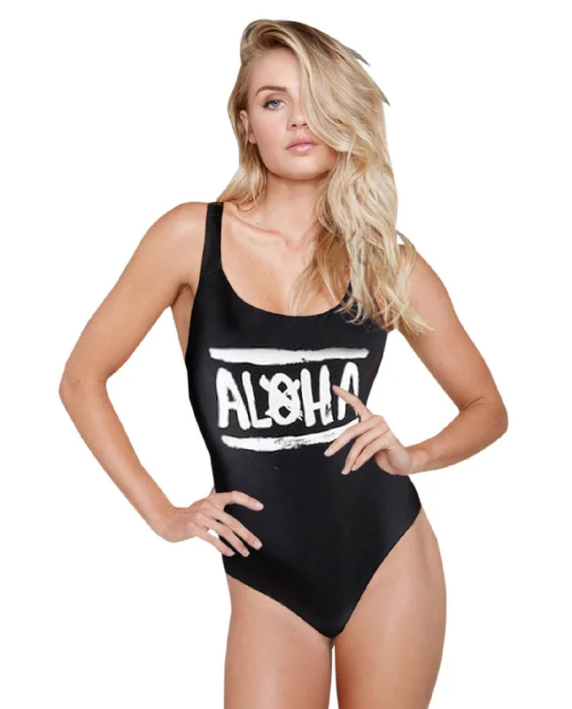 Peppa Hart x Aila Blue Aloha One Piece Swimsuit Stylish Swimsuit Set