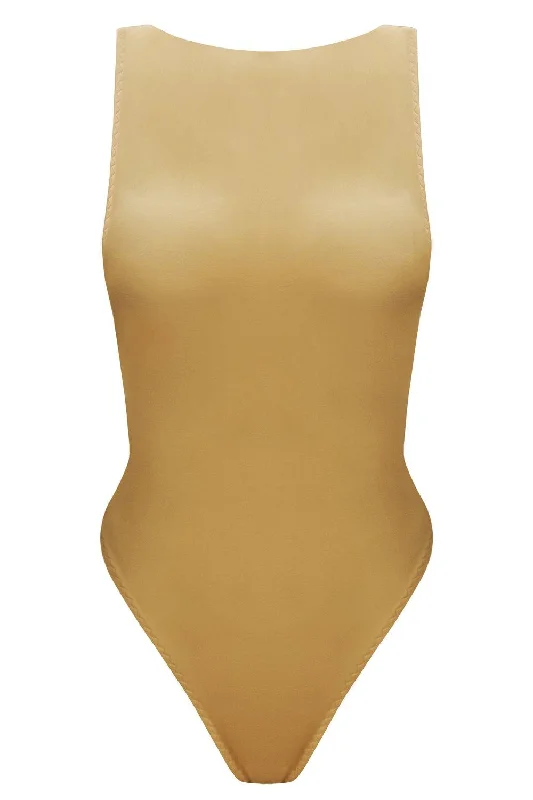 Vertex Golden Beige swimsuit Soft Beachwear Set