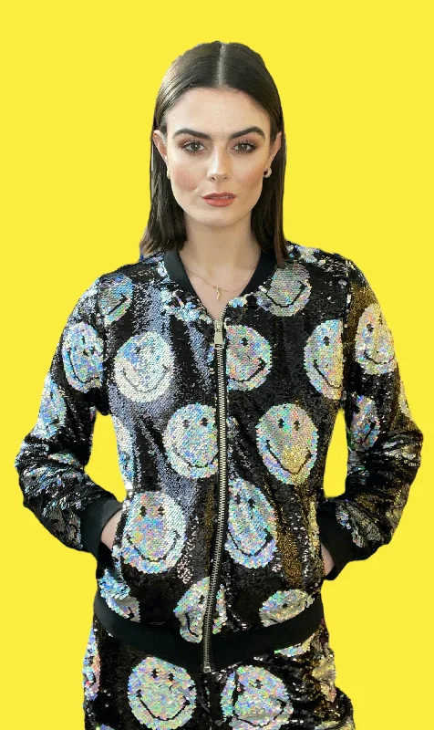 Any Old Iron x Smiley Iridescent Bomber Jacket Striped Jacket Polka Dot Jacket Floral Jacket Any Old Iron x Smiley Iridescent Bomber Jacket Striped Jacket Polka Dot Jacket Floral Jacket